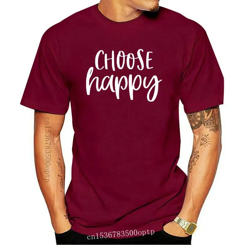 

Choose Happy Print Women tshirt Cotton Casual Funny t shirt Gift Lady Yong Girl Top Tee P938