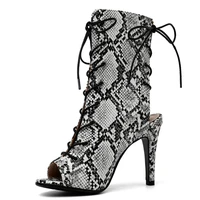 summer women sandals fashion high quality serpentine leopard gladiator shoes comfort party high heels open toe sandals women 47