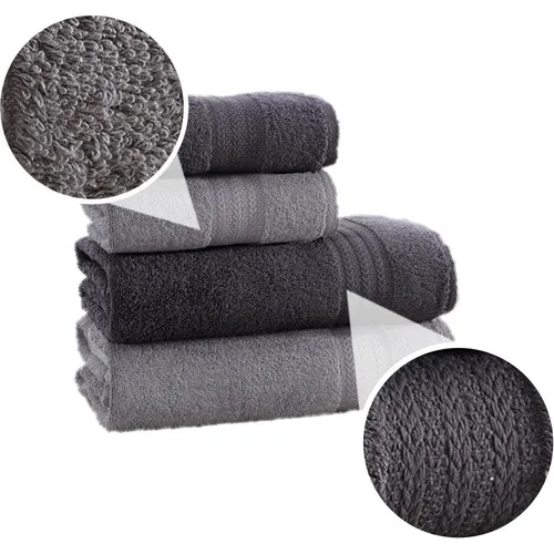 

ZENEV Hirry 70x135 cm 50x85 cm 4'l Bath Towel Set Anthracite Gray
