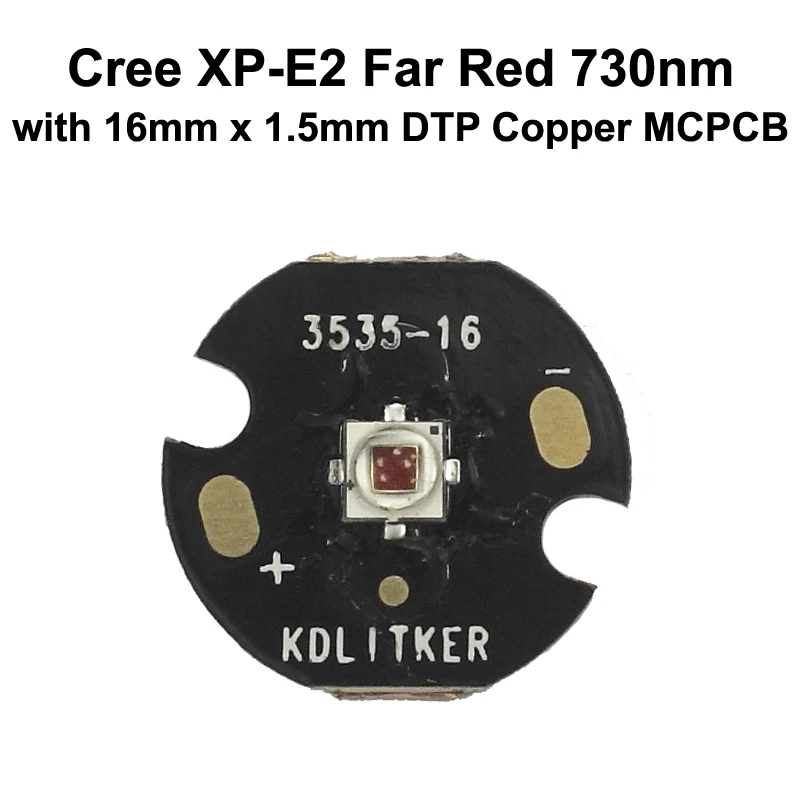 Cree XP E2 28 F2 Дальний Красный 730nm светодиодный излучатель с KDLITKER DTP Copper MCPCB (1