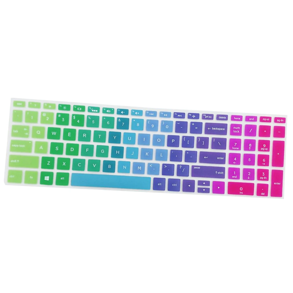 Rainbow as describe Высокая невидимая защитная оболочка клавиатуры для hp 15,6 дюймов BF ноутбука ПК - Цвет: Rainbow as describe