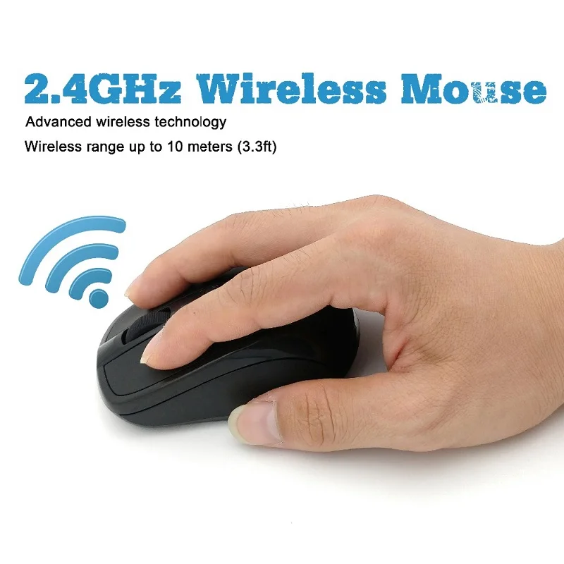 

USB Wireless Mouse Gaming Mouse 2000DPI Adjustable Receiver Optical Computer Mouse 2.4GHz Ergonomic Mice For Laptop PC Mouse