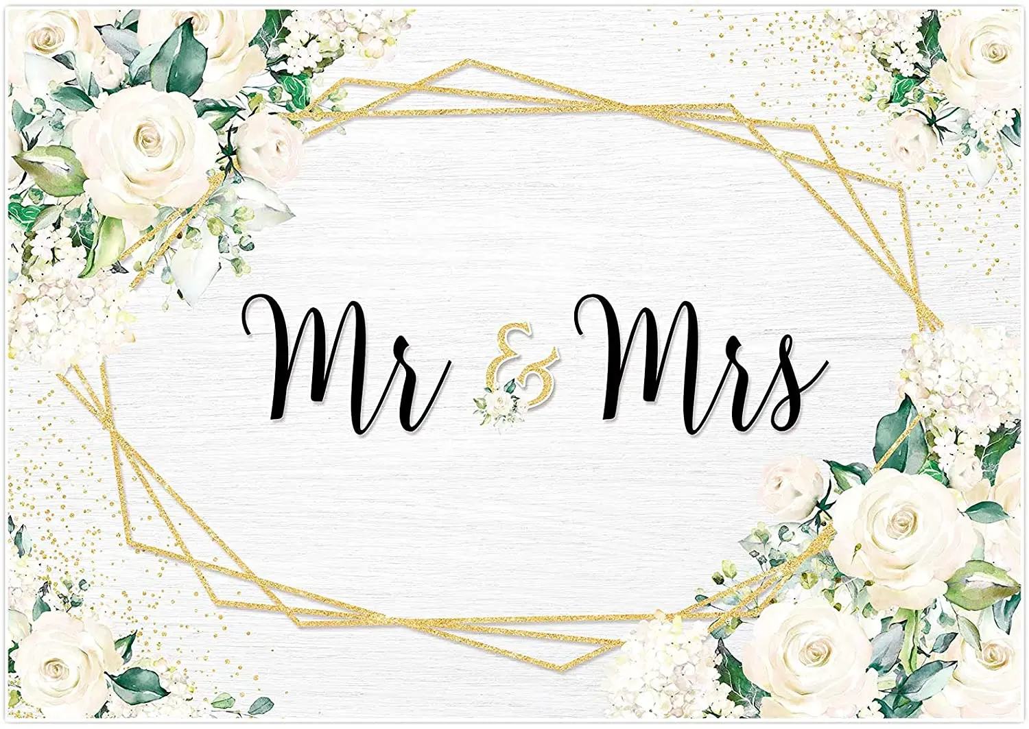 Fondo para decoraci&oacute;n de boda, bander&iacute;n de boda, boda, novia y novio, aniversario, ceremonia de compromiso, floral, blanco-2