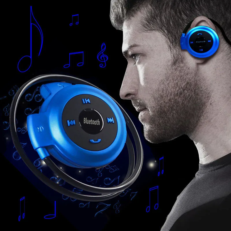 Multi-цветы Bluetooth Беспроводной наушники для бега с защитой от пота Спортивная стерео гарнитура для уха, мини-карта флэш памяти TF MP3 музыкальный плеер