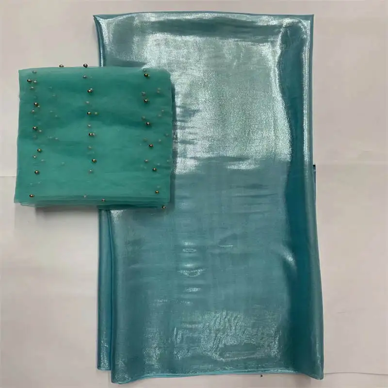 

Лидер продаж, 5 + 2 ярда, Высококачественная шелковая жоржет, женская одежда, тюль, кружевная ткань для женщин, повседневвечерние (12271