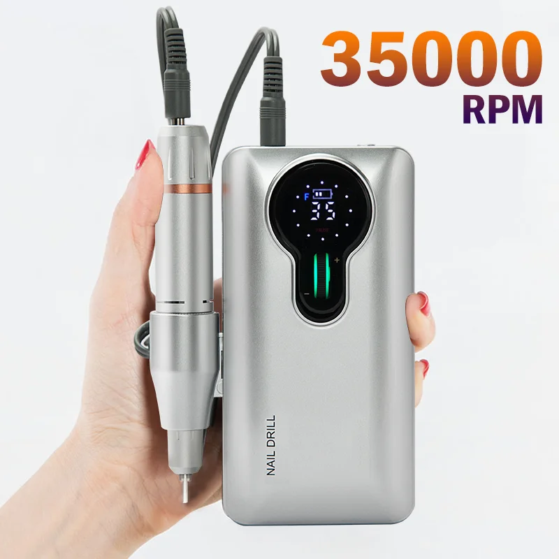 

35000RPM Electric Manicure Machine USB Nail Drill For Nail Gel Polish Professional E-file Milling Cutter Nail Files Salon Tool