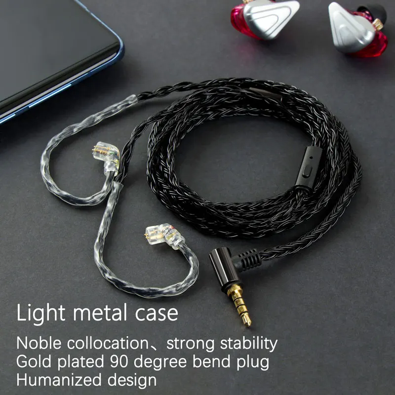 Кабель с микрофоном для SE215 IE80 KZ ZST Pro ZSN ZS10 ZSX 480 BL05 | Электроника