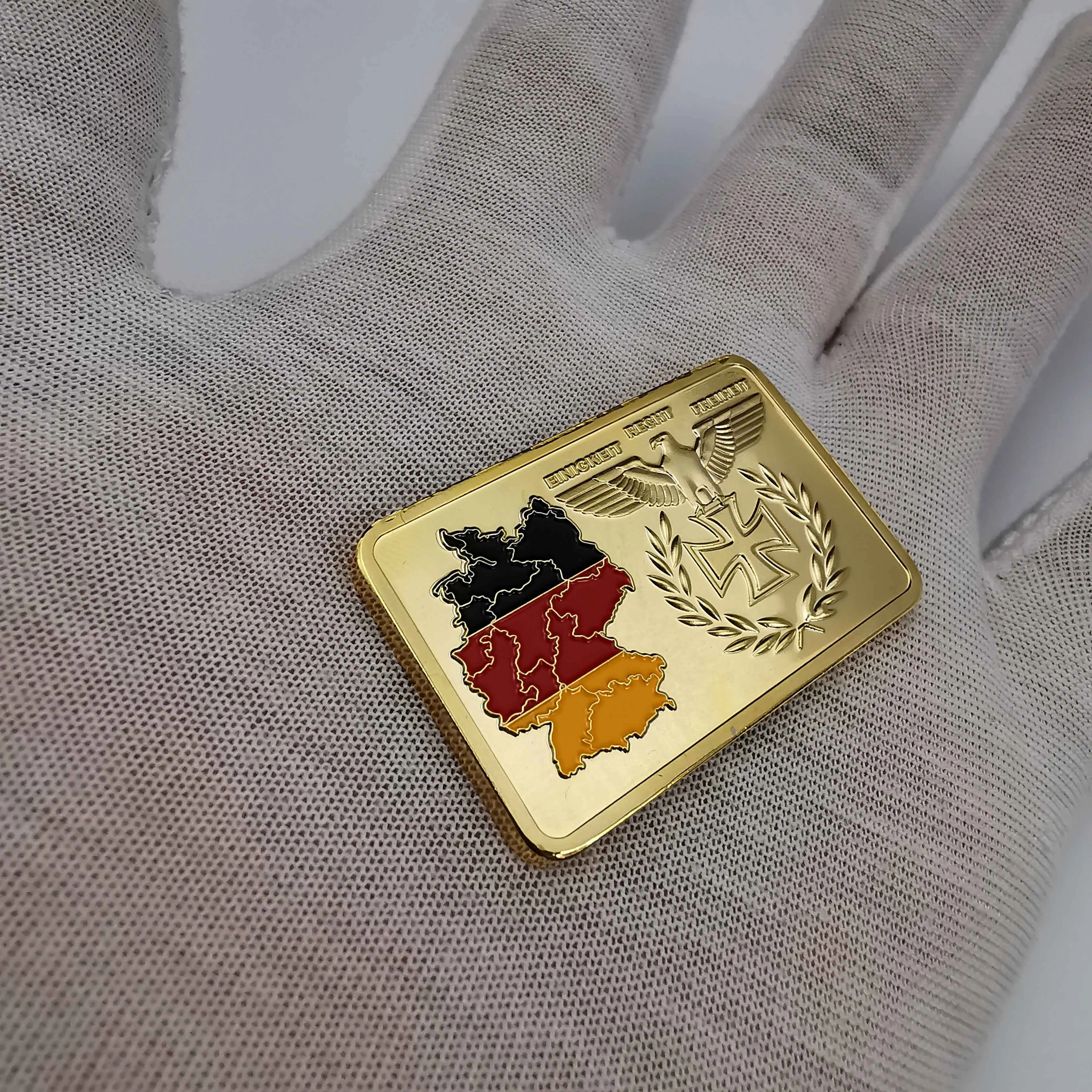 Немецкая карта Золотой слиток немецкий райхсбанк 1 унция Орел крест балка/монеты