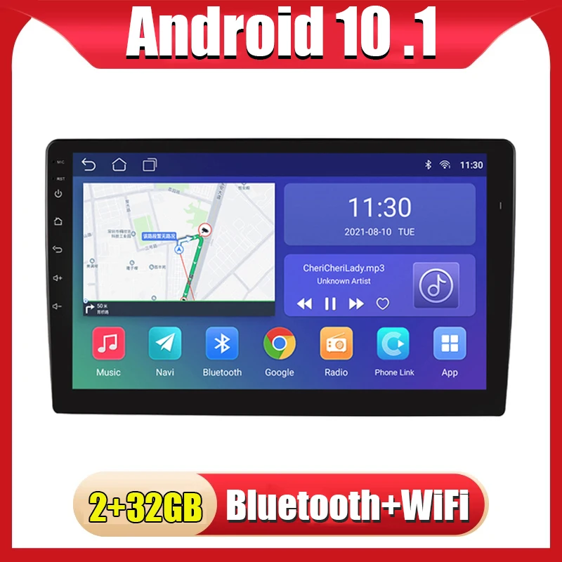 

Универсальный автомобильный радиоприемник, мультимедийный плеер на Android 11, 2 Din, Wi-Fi, BT, GPS-навигация, автомобильная аудиосистема, стереомагнитола, 10,1 дюйма