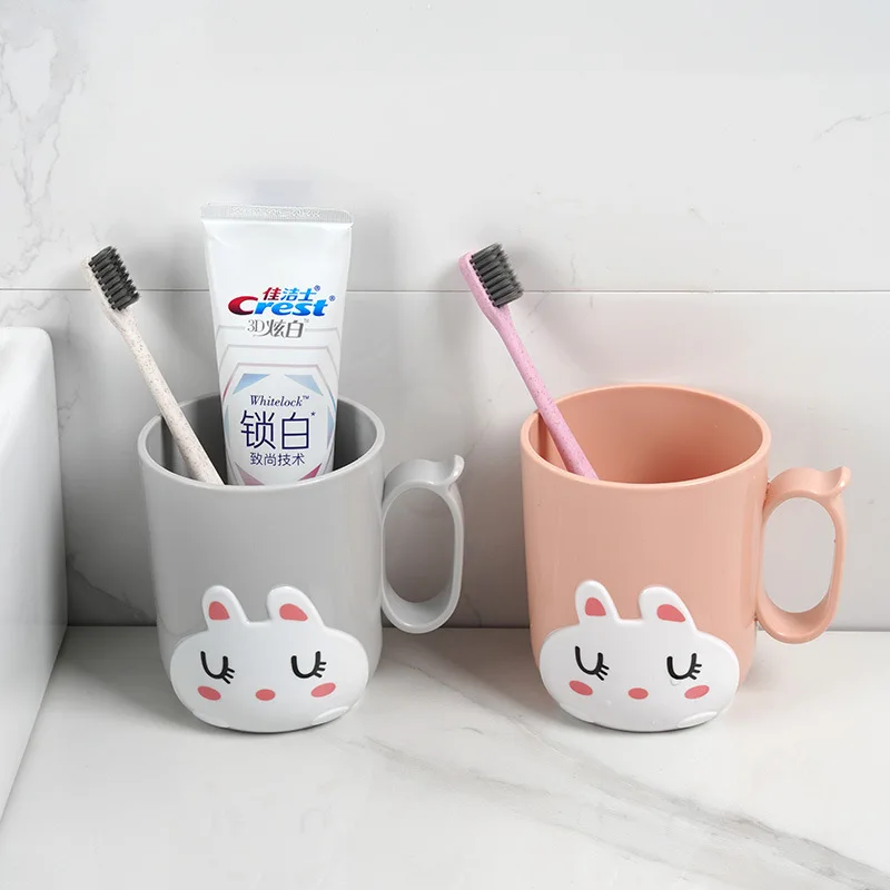 

450ml Cute Rabbit Anti-slip Thicken Drink Water Mug Cup Wash Drinkware for Baby Kids Children Student Creative Gifts Wholesale