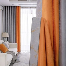 Cortinas de sombreado de alta gama para sala de estar, cortinas de Color puro sin costuras, alta compactabilidad, modernas, para comedor y dormitorio (4)