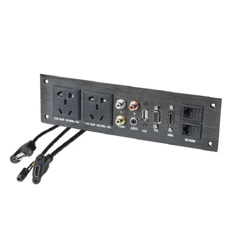 Мультимедийная USB VGA 15P HDMI USB аудио Сетевая розетка из алюминиевого сплава патч-плата сварочная офисная КАБЕЛЬНАЯ СОЕДИНИТЕЛЬНАЯ панель