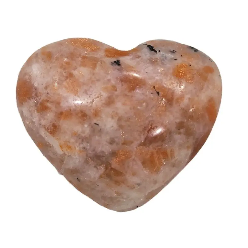 Натуральный полированный красный солнцезащитный камень любящее сердце