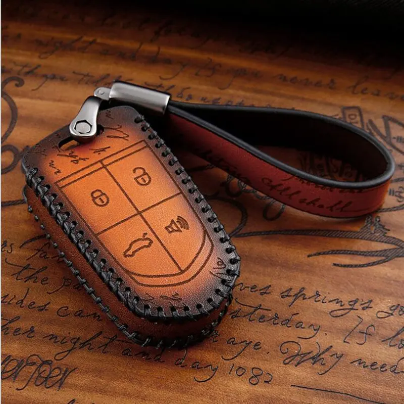 Натуральная кожа 4 кнопки смарт-ключ чехол крышка брелок держатель для Borgward BX5 BX7