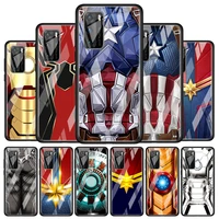 avengers hero marvel for huawei p40 p30 pro plus p20 p10 lite p smart z 2021 2020 2019 luxury tempered glass phone case
