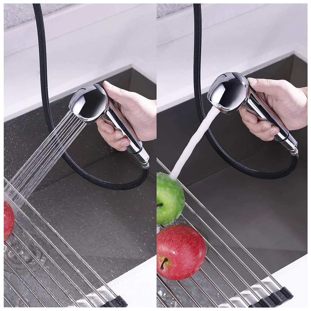 Двусторонняя душевая лейка водосберегающая круглая хромированная насадка из