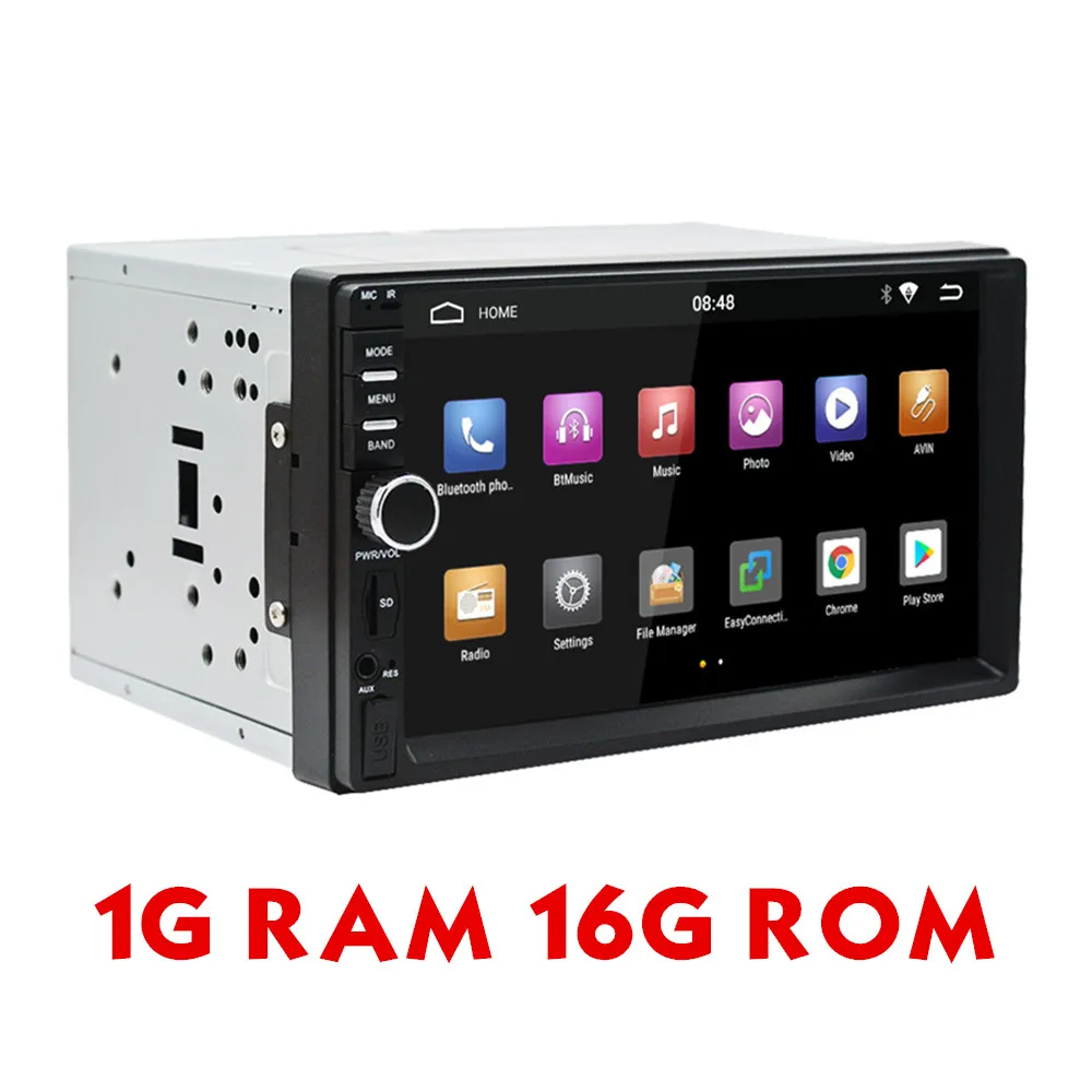 1G 16G Panlelo 2 Din автомагнитола Android 9 gps плеер 7 дюймов Авторадио встроенный Wifi RDS Android 9,0 радио 2G ram для Honda hyundai - Цвет: 1G 16G