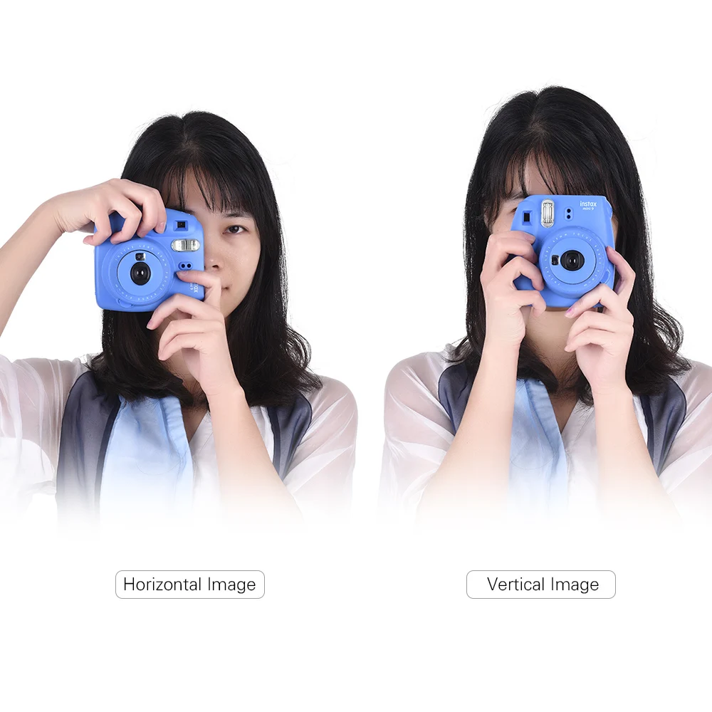 Fujifilm Instax Mini 9 мгновенная камера фотосессия с зеркалом для селфи светло голубой
