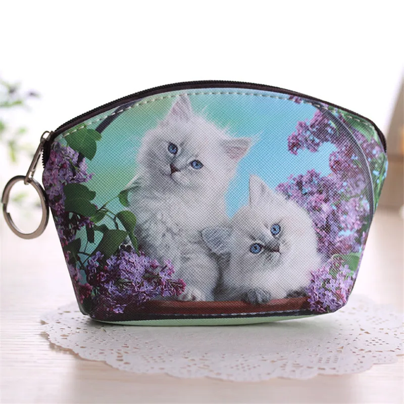 

New Small Fresh Casual Printed Key Case Creative Cartoon Coin Purse PU Anime Small Coin Purse Children Party Gifts