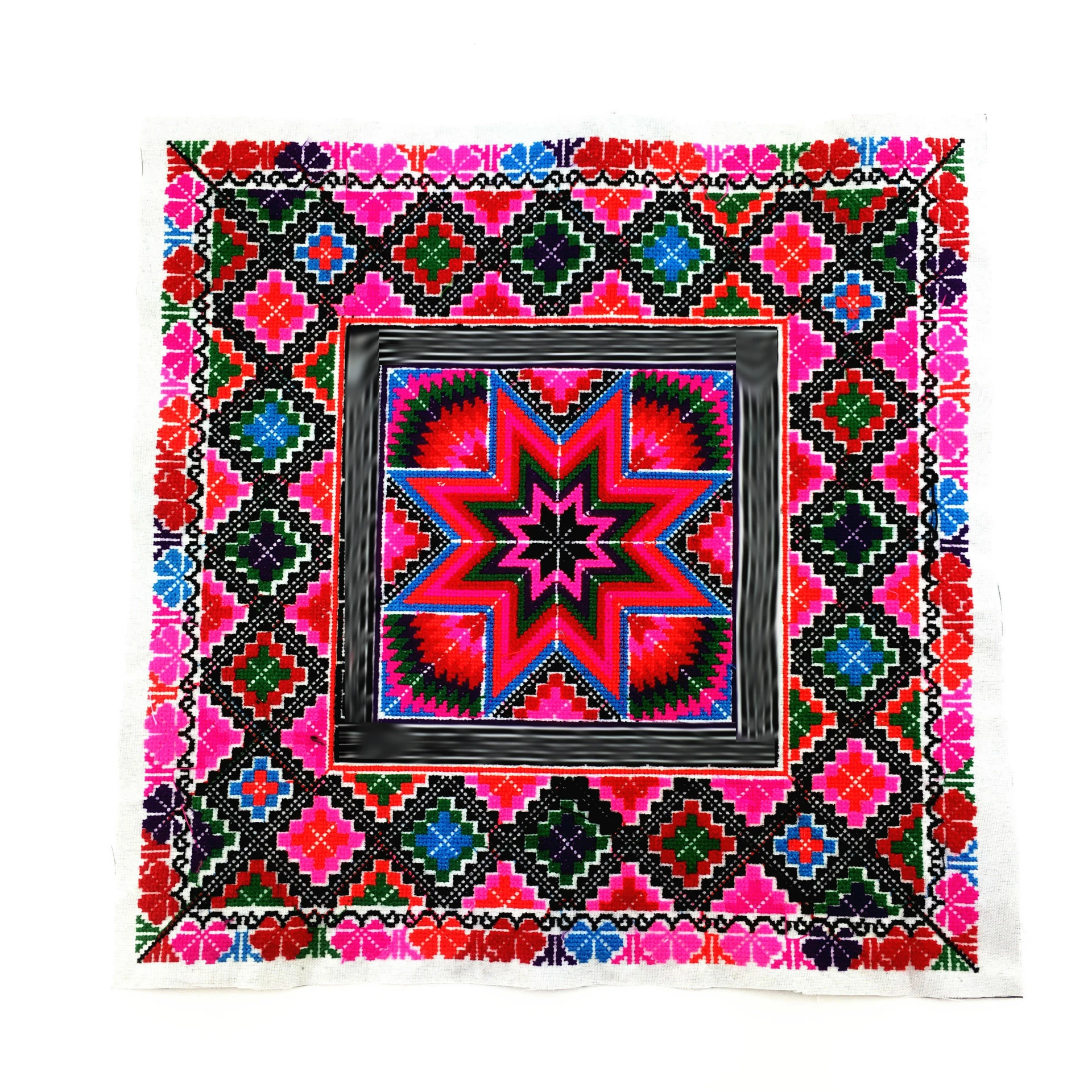 Нашивка для вышивки крестиком из хлопковой нити большой квадратный патч в стиле