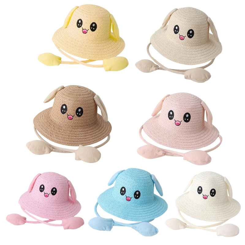 

Соломенная шляпа с широкими полями и вышивкой, для детей