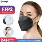 Elough Mascarillas fpp2, одобренная маска, маска для лица kn95, маска для лица, многоразовая маска для лица, черные защитные маски kn95, закрывает 10 дней