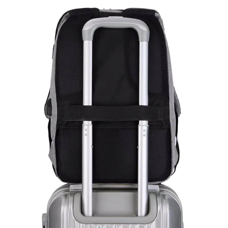 сумка мужская Модные рюкзак зарядка через usb Анти-кражи для путешествий