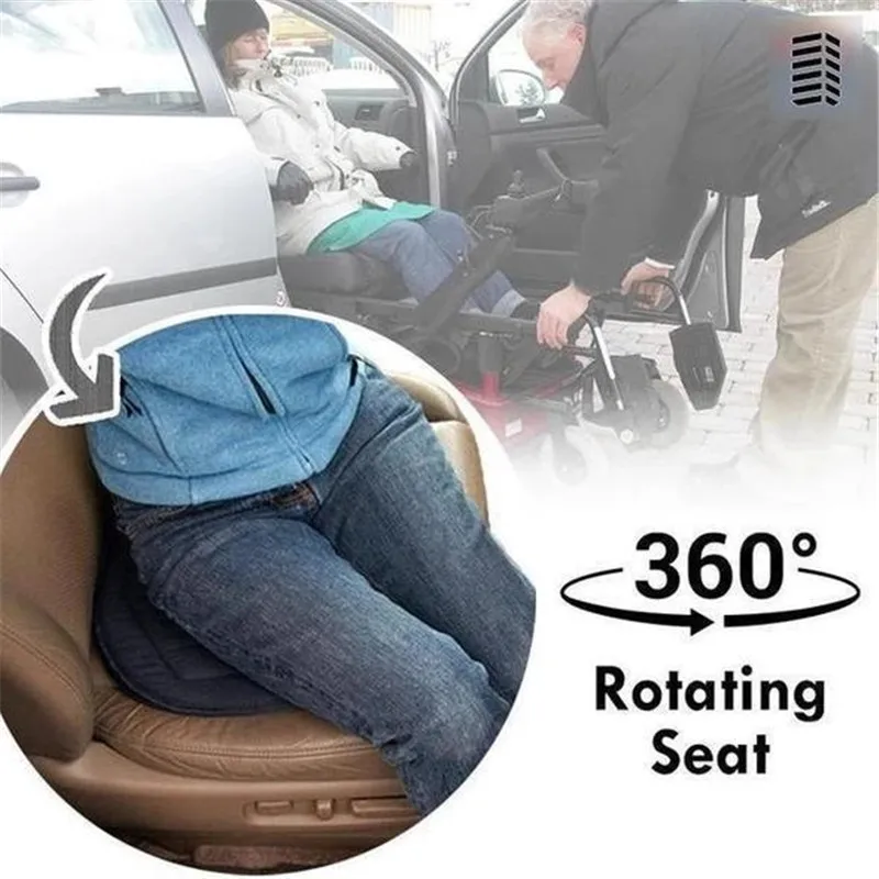 

360 Degree Rotation Seat Cushion Car Seat Foam Mobility Aid Chair Seat Revolving Cushion Swivel Car Memory Foam Mat Dropshipping
