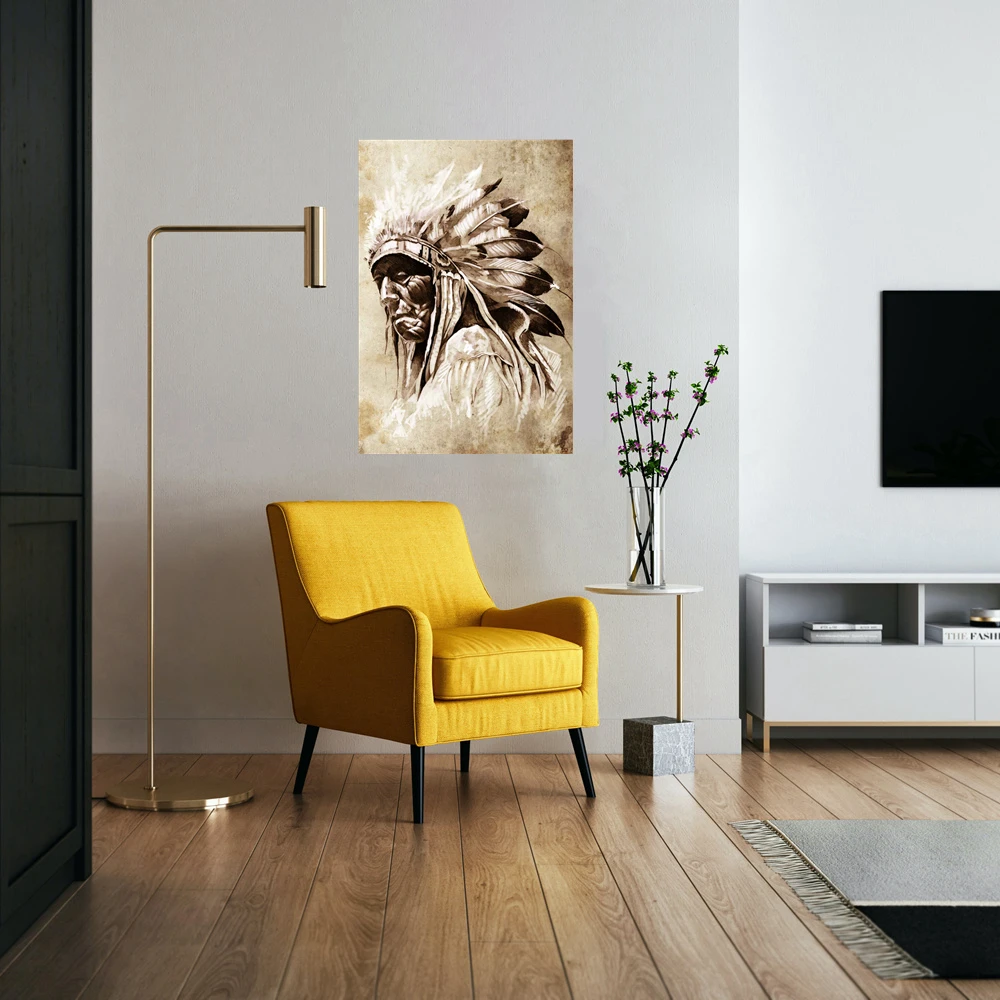 Портрет основного американского мужчины Ретро плакат настенное искусство в