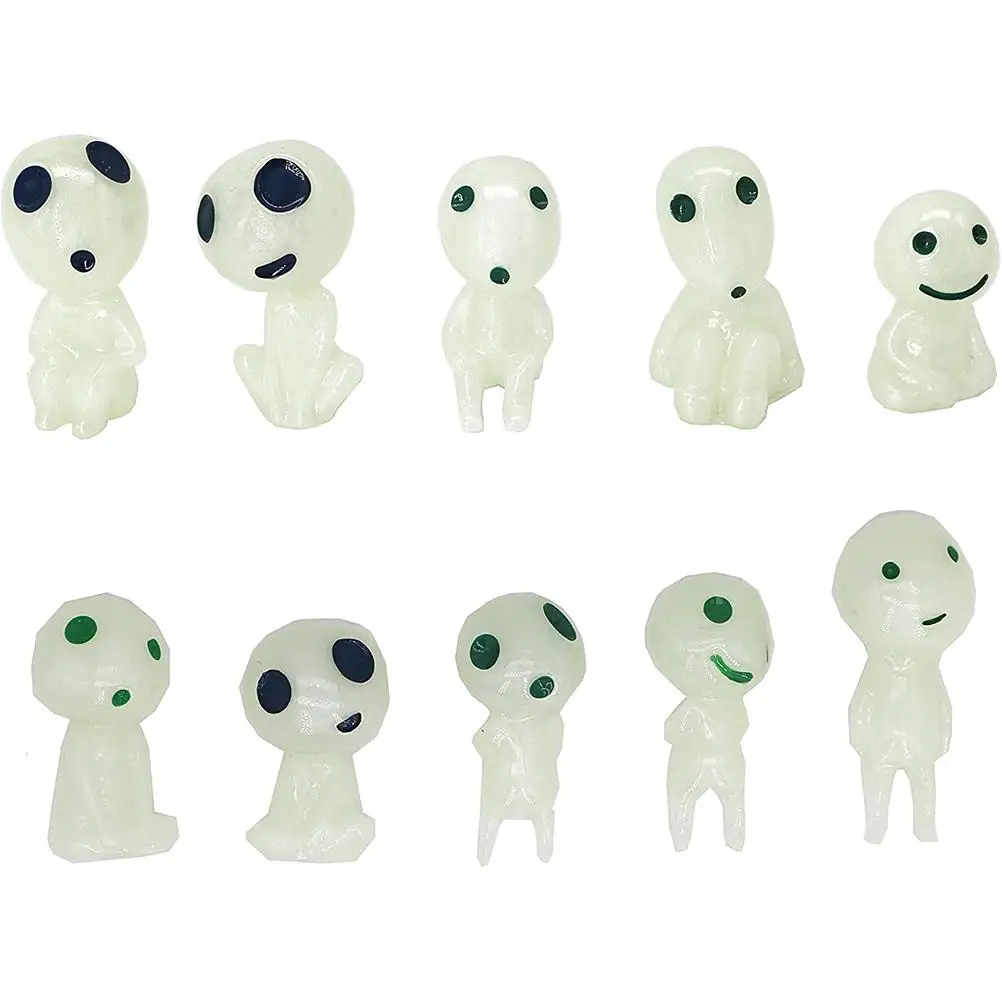 

10PCS Luminous Garden Ghost Miniature Figurines Wall Decor Room Decor For Home Decoration Accessories Garden Decoration Outdoor
