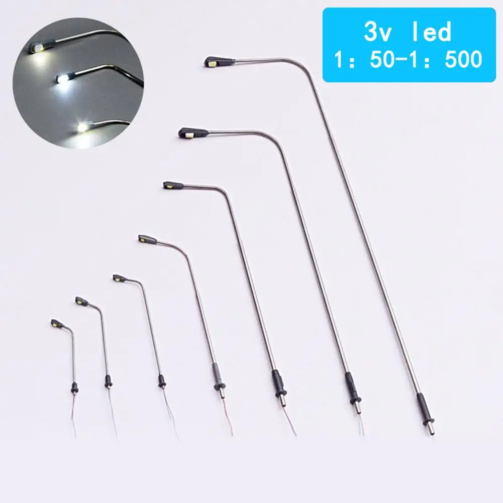 

10Pcs LED Street Lamp Lighting Model Miniature Train Layout Landscape Accessory