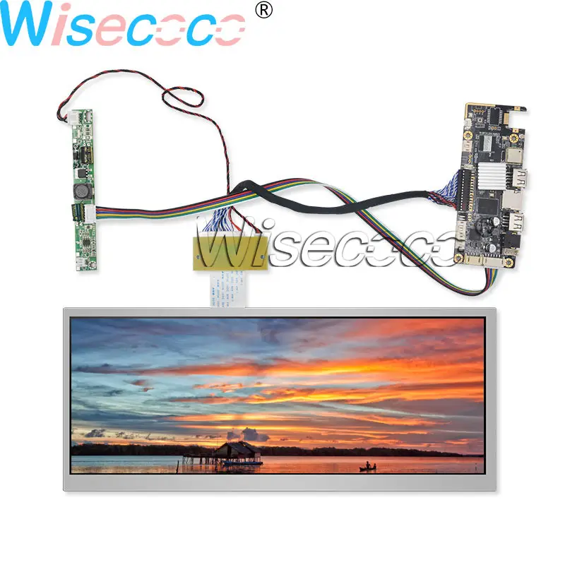 Wisecoco 12," Бар Дисплей 1920*720 ips ЖК-экран высокая яркость+ LVDS 50 контактов USB хост OTG Android системная плата драйвера