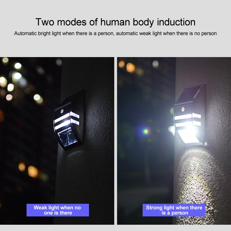 Настенный светильник на солнечной батарее наружный светодиодный