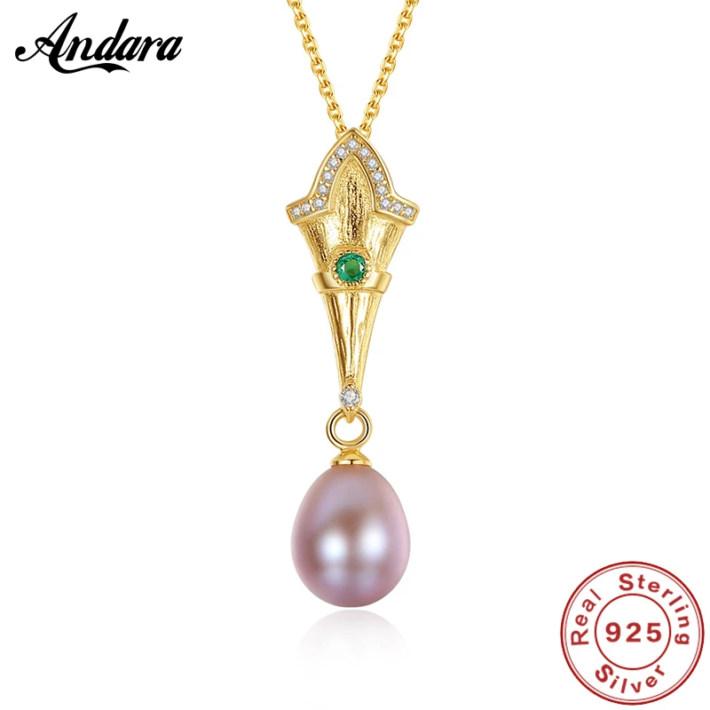 High Quality 925 Sterling Silver Pearl Necklace Fashion Natural Freshwater Pendant for Woman Mother Gifts | Украшения и