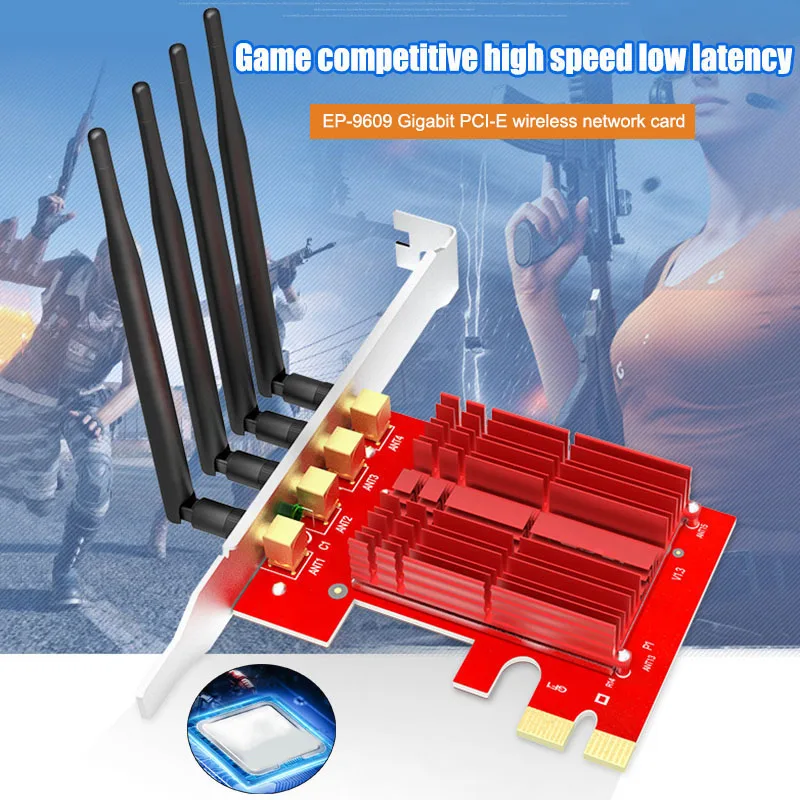 AC1900 беспроводной PCI E сети карты двойной диапазон WiFi адаптер для настольного ПК HSJ