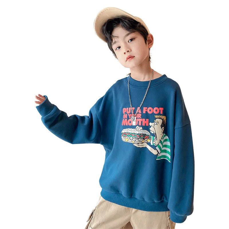

Special Spring Autumn Boys Sweatshirts KidsOutwear Teenager Tops Children Clothing Cotton Pullover Home School High Quality