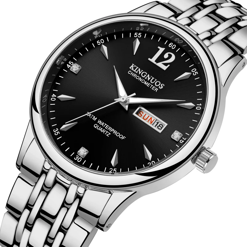 2020  KINGNUOS Luxury Men's Watch 30m Waterproof Date Clock Male Sports Watches Men Quartz Wrist Watch Relogio Masculino