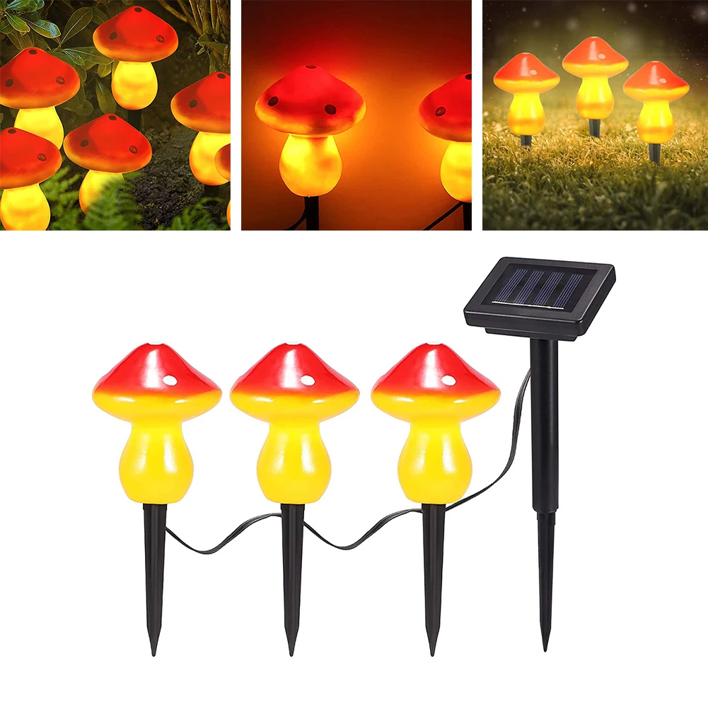 

LED Solar Garden Lights Outdoor Solar Powered Lamp Mushroom Waterproof Landscape Lighting For Pathway Patio Yard Lawn Decoration
