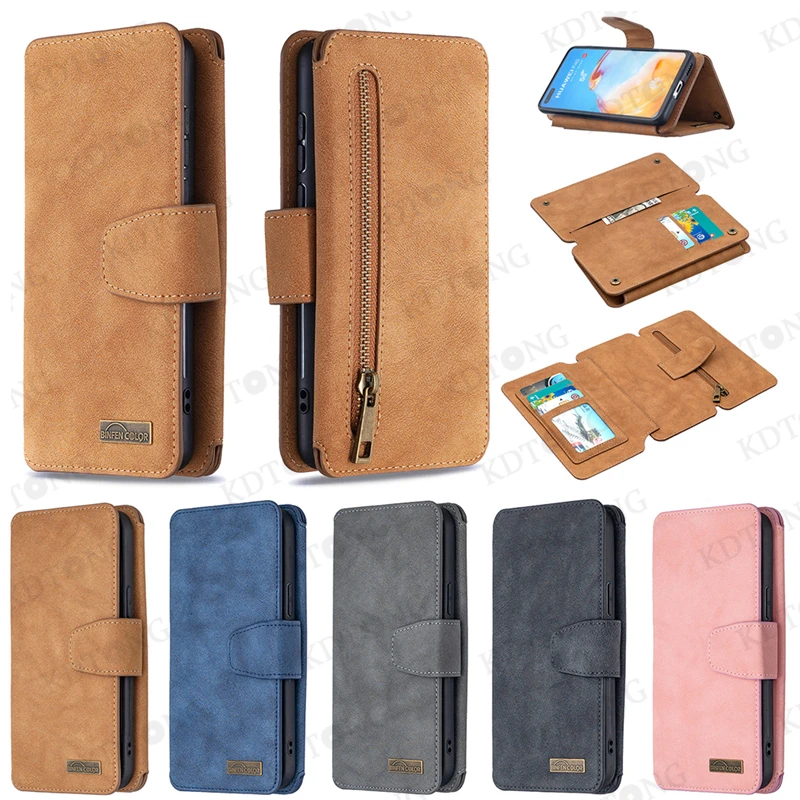 

Fashion Luxury Magnetic Wallet Leather Case For Huawei P40 P30 Lite P Smart Z Y9 Prime Y7 Y6 Y5 P Nova 4E with Card Slot Bracket