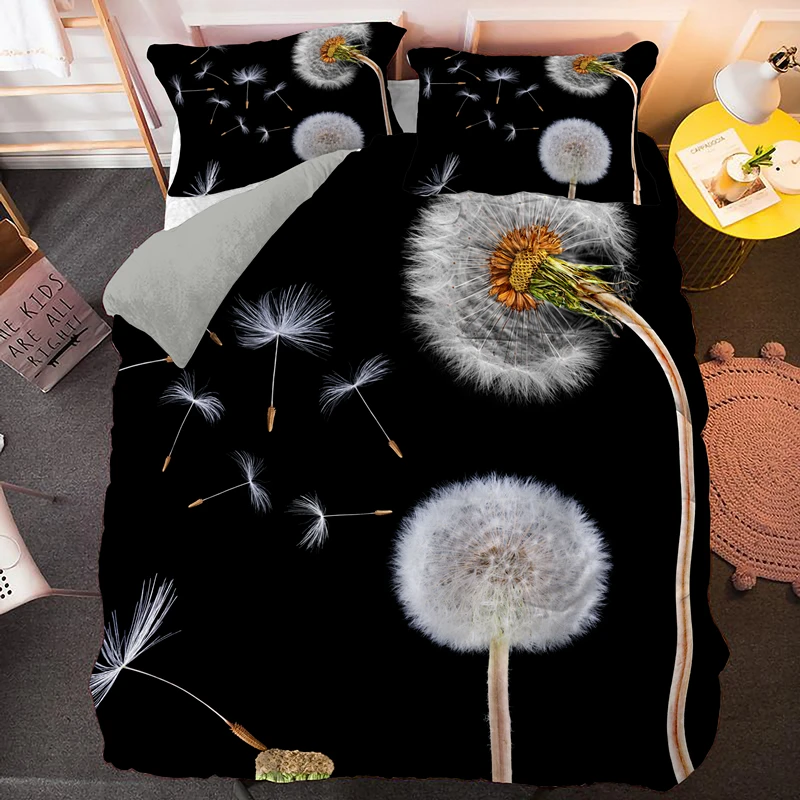 Мягкие наволочки с красивым цветочным принтом пододеяльники постельные