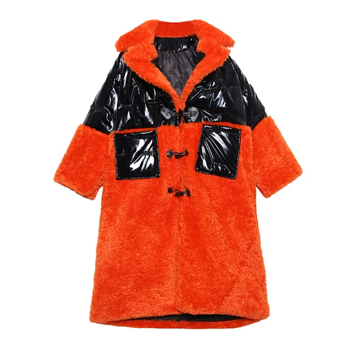 orange SuperAen New Winter Thick Warm Parkas Coat Women Pluz Size Wild Casual Parkas Coat Female Fashion Cotton Women Clothing - Цвет: orange