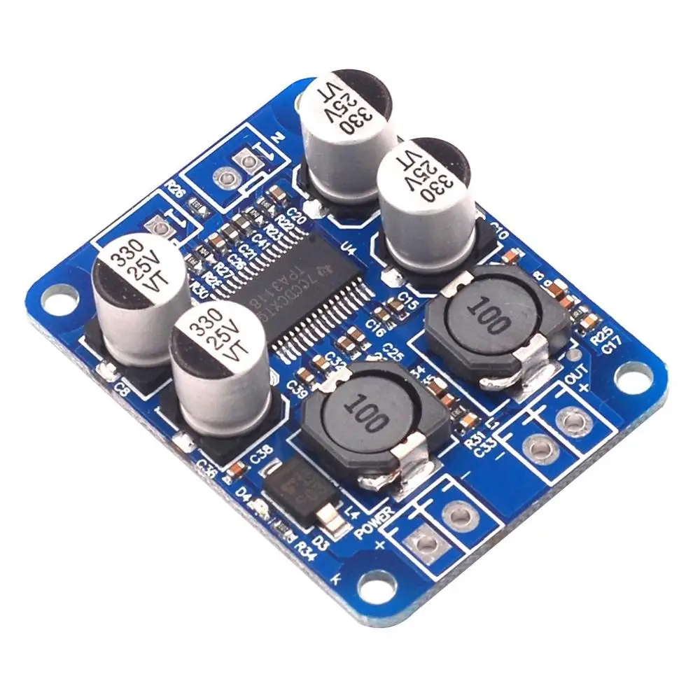 

TPA3118 PBTL Power Amplifier Board Module PBTL Mono Digital Power Amplifier Board 1x60w Power Amplifier Board Module