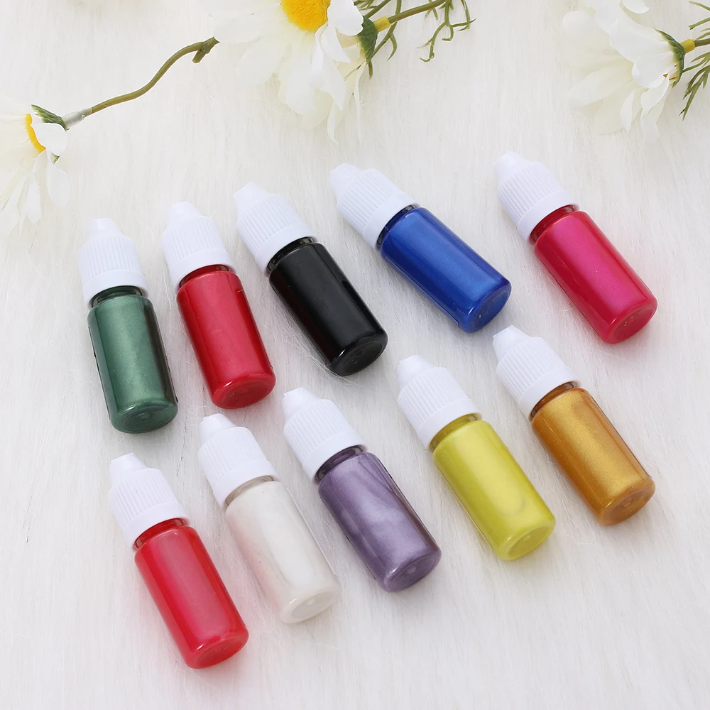 Жидкий жемчужный окрашивающий краситель с УФ излучением 10 мл 1 шт. эпоксидный для