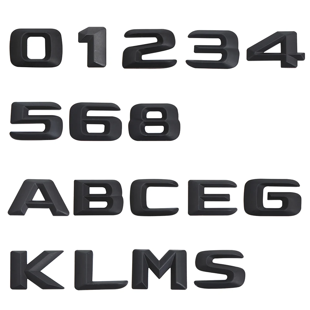 Матовые черные эмблемы в багажнике для Mercedes Benz AMG W176 W204 W221 W222 W212 W213 X117 X218 X253 W166 X156 |