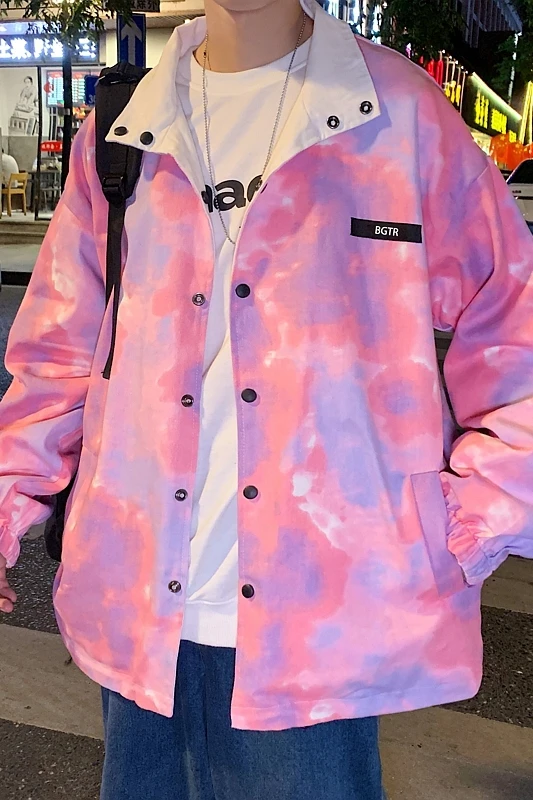 

Spring and Autumn Both Sides Wear Jacket Men's Ins Fashion Brand Korean Style Loose-Fitting Jacket Teenagers Handsome Trendy Top