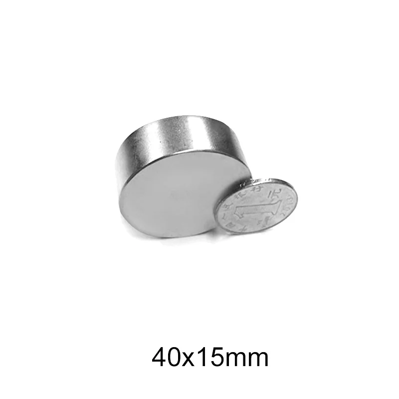 

1/2/3PCS 40x15 mm Big Powerful Magnets 40mmx15mm Permanent Round Magnet 40x15mm Thick Neodymium Magnetic Super Strong 40*15
