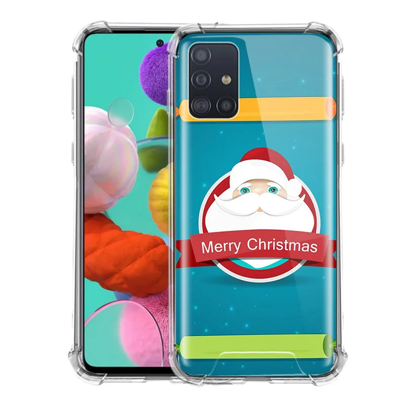 

Merry Christmas Case for Samsung Galaxy A71 A51 M31 A41 A31 A21 A11 A01 M51 M21 M11 Airbag Anti Housing Phone Covers