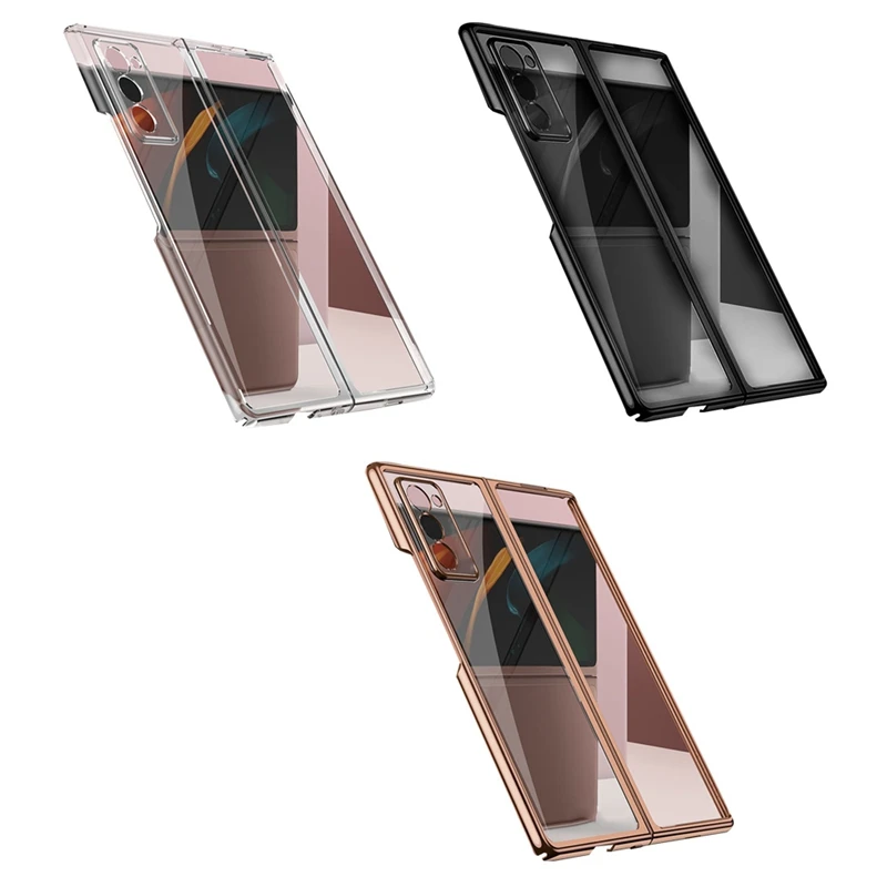 

for Samsung Galaxy Z Fold 2 Case Plating Transparent Hard PC Cover for Samsung Galaxy Z Fold2 5G