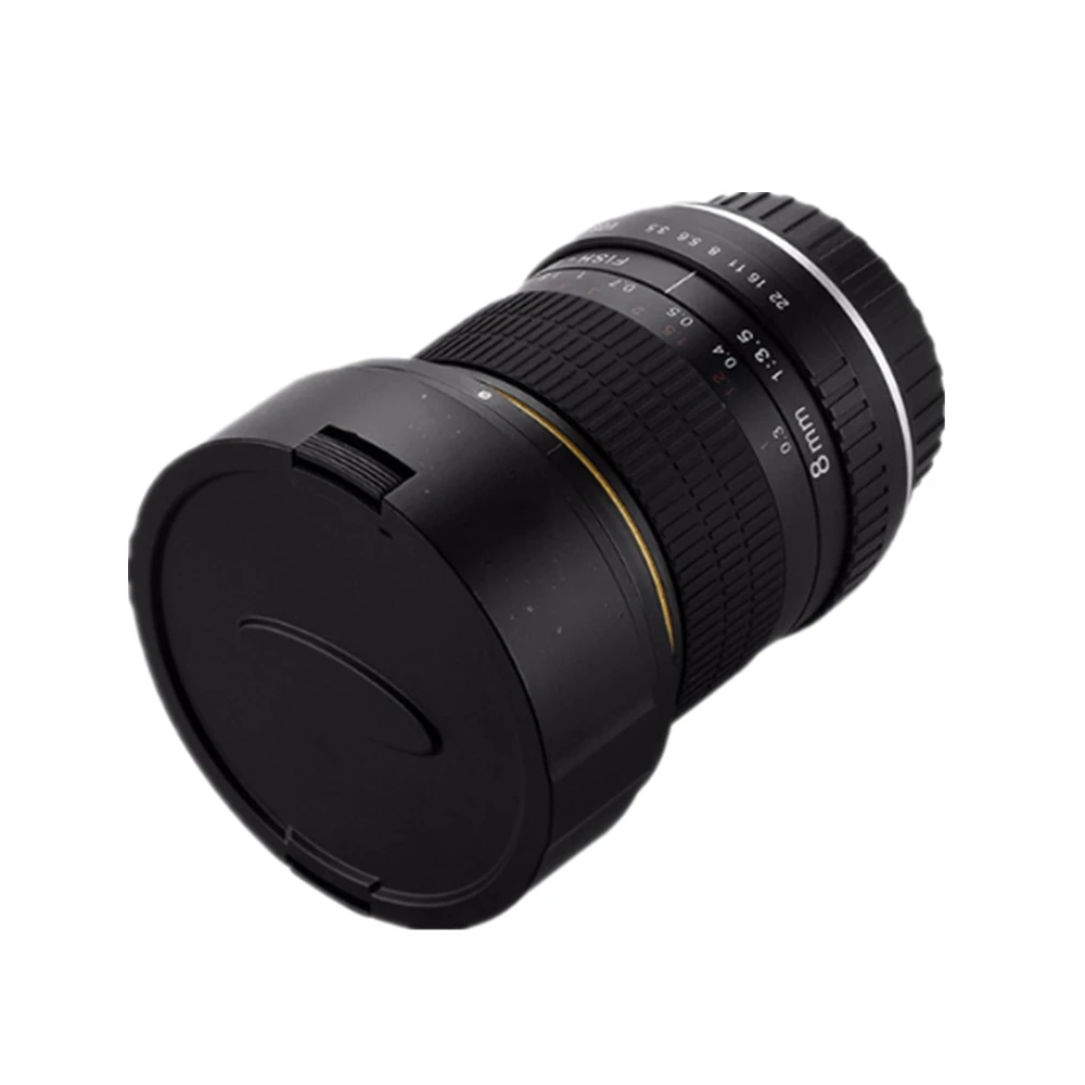 Ультраширокоугольный объектив рыбий глаз 8 мм F/3 5 ручной совместим с DSLR камерами