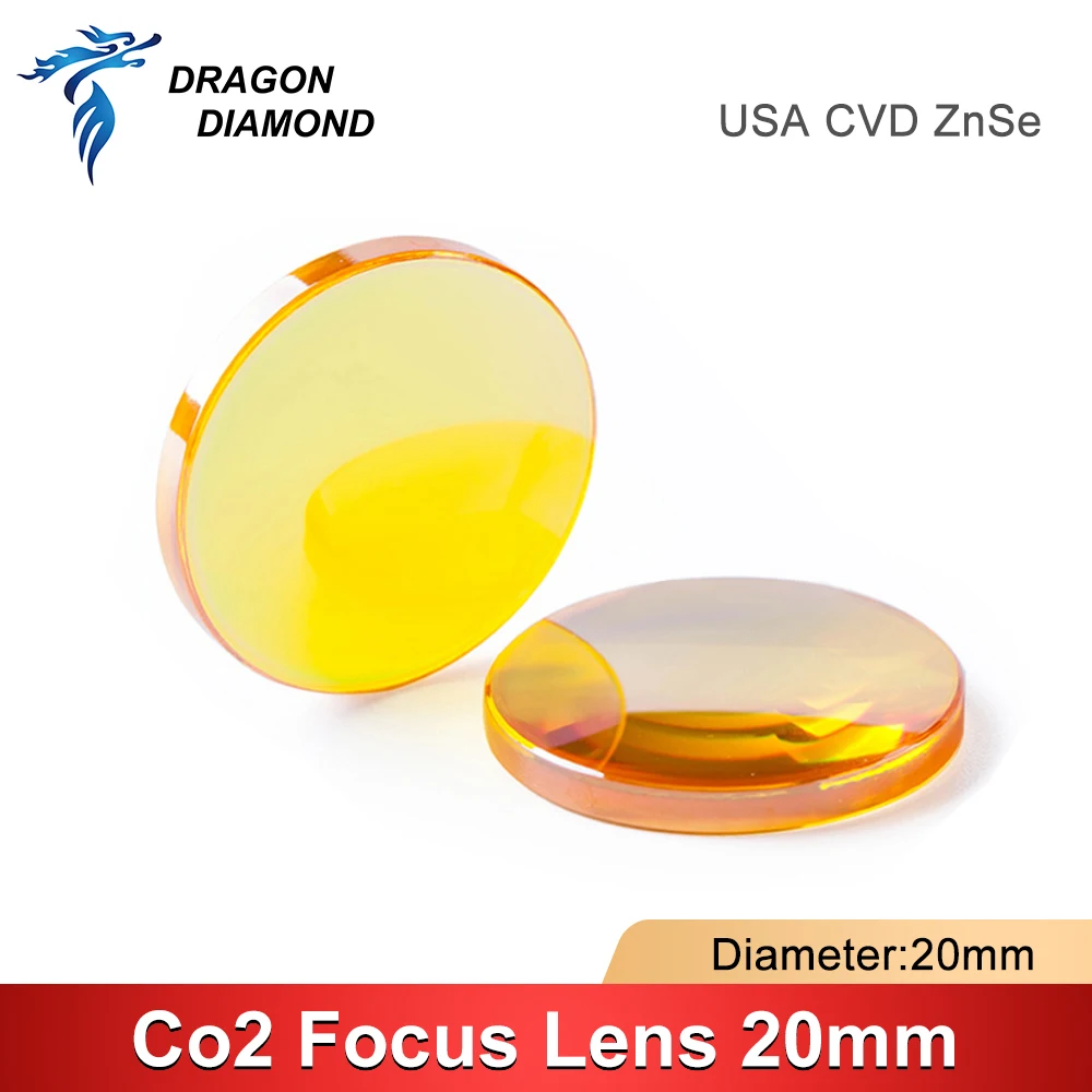ZnSe-lente de enfoque láser Co2 para máquina cortadora de grabado láser Co2, diámetro 20mm FL 38,1mm 50,8mm 63,5mm 76,2mm 101,6mm 127mm